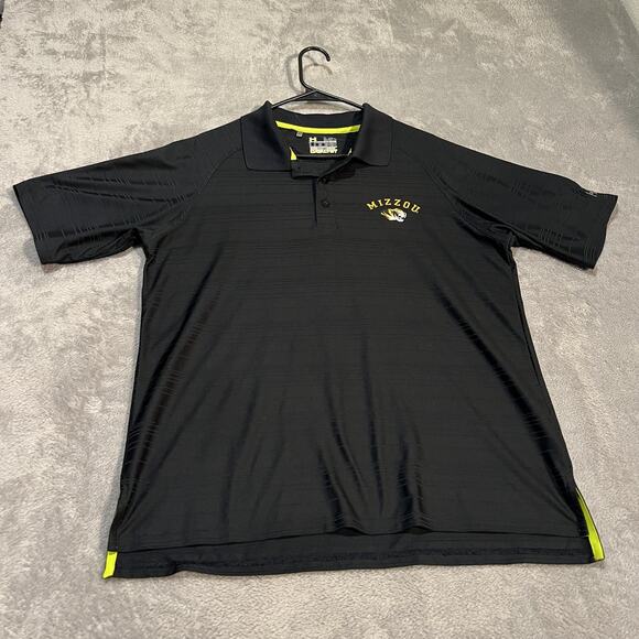 Missouri Tigers Polo Shirt Mens Medium NCAA Golf Catalyst Under Armour College - Picture 1 of 6